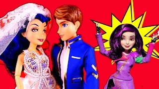 Descendants Evie and Ben Get Married? With Descendants Mal, Frozen Elsa & Anna, Evil Queen PART 2