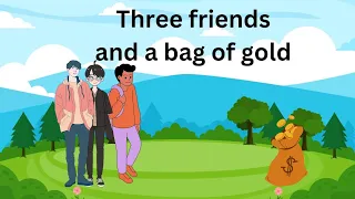 three friends and a bag of gold|moral stories|bedtime story|greed is curse|kids story in English