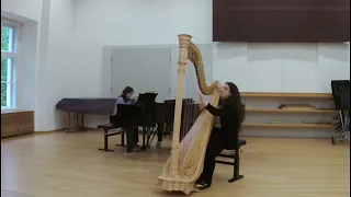 Debussy: Danse sacrée et danse profane, Eugenia Alfier (23 yo) IV cat. Glowing Harp Competition