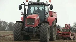 MASSEY FERGUSON 6480 AND SIMBA HORSCH PRONTO 4 DC DRILL, NEW HOLLAND T6080 KONGSKILDE TRIPLE K