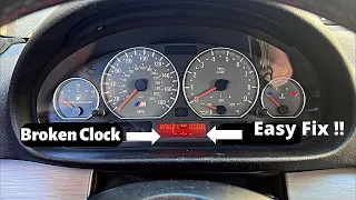 BMW E46 Instrument cluster clock DIY FIX -  E46 M3