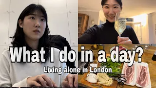London vlog l What I do in a day, 24 hours, Korean girl daily working life, Christmas lights