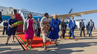 USA FIRST LADY JILL BIDEN LANDS IN KENYA!! SEE HOW SHE WAS RECEIVED BY FIRST LADY RACHEL RUTO!!