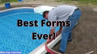 How To Pour Concrete Around a Pool Using Z Poolforms (Easy Forming System)