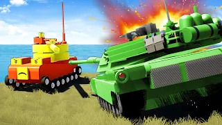 TANK BATTLE ON HUGE LEGO ISLAND! (Brick Rigs)