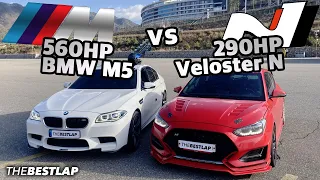 이번에도 괴물이다!! 560마력 BMW M5 vs 벨로스터 N 의 숨막히는 대결!! 더베스트랩 구독자 배틀 BMW M5 vs Veloster N