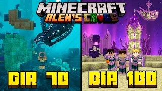 SOBREVIVEMOS 100 DIAS EM TODAS AS CAVERNAS do ALEX'S CAVES no MINECRAFT em TRIO - 03