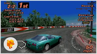 Gran Turismo 2 (PS1) Arcade - Easy A Class on Tahiti Road - DuckStation Emulation