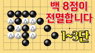 바둑 사활 묘수 - 세상에 이런 수가? 고정관념을 깨서 백 8점을 다 잡아보세요. #바둑 #사활 #바둑강좌