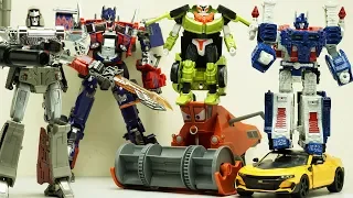 Transformers Stop motion - Optimus Prime vs Megatron, Ultra Magnus & Tobot Robot