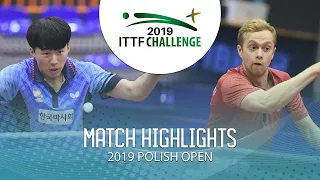 Park Chan-Hyeok vs Marek Badowski | 2019 ITTF Polish Open Highlights (1/2)