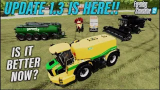 FS22 | UPDATE 1.3 IS HERE!! | Farming Simulator 22 | INFO SHARING PS5.