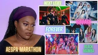 aespa 에스파 - Black Mamba, Next Level, Forever, Savage REACTION