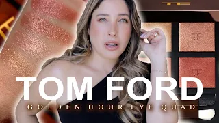 TOM FORD GOLDEN HOUR EYESHADOW QUAD : REVIEW SWATCHES COMPARISONS and Eyeshadow Look