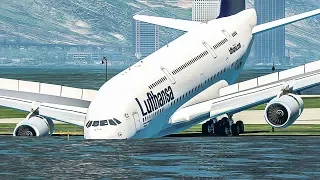 Airbus A380 Runway Overrun - Emergency Landing! | X-Plane 11 | Luggaaa