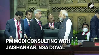 PM Modi consulting with EAM Jaishankar, NSA Doval before start of G20 Summit