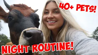 My Winter Night Routine WITH THE NEW BARN 2020! 40+ Pets! | *SUPER CUTE ANIMALS*