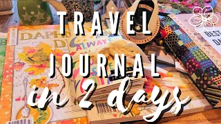 🌎 Completed Travel Junk Journal in 2 days I Mini Travel Junk Journal Flip Through