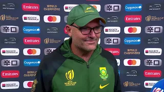 Rugby World Cup winning coach Jacques Nienaber speaks post-match!