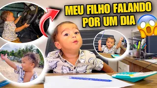 FIZ A DUBLAGEM DA VOZ DO MEU FILHO! *FALANDO POR UM DIA* 😱😂