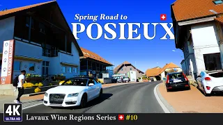 Lavaux Vineyards Switzerland 🇨🇭 Ep#10 - Scenic Spring Road Trip from Vuadens to Posieux in Fribourg
