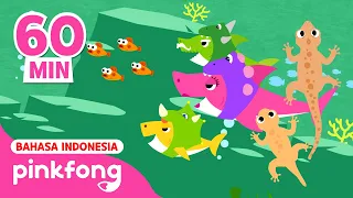 Lima Cicak Kecil dan Lagu Bayi Hiu | Kumpulan Lagu Anak | Baby Shark Pinkfong Indonesia