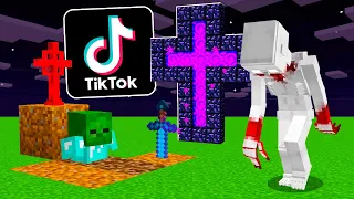 👻 Testei os TIKTOKS DE TERROR mais ASSUSTADORES de MINECRAFT