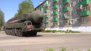 Возвращение техники с парада в г. Москва через Кольчугино  13.05.15