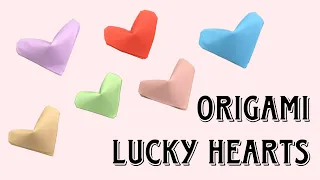 Origami Lucky Heart | 3D Paper Heart | 3D Origami Lucky Heart Tutorial |  DIY Hearts | Paper Hearts