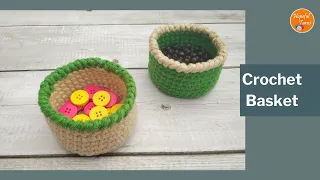 Easy Crochet Mini Basket for Beginners | Miniature Crochet Easter cups  Quick easter gift basket