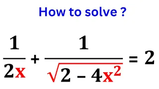 Japan | Math Olympiad Radical Equation Simplification | Find the Value of x ?