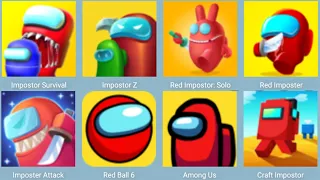 Among Us,Impostor Survival,Red Imposter,Red Ball 6,Craft Imposter,Амонг Ас Gameplay (Android,iOS)