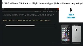 iPhone 5s IOS 12.5.5 Stuck on Checkra1n "Right before trigger (this is the real bug setup)"