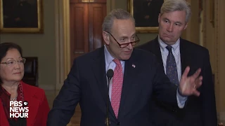 WATCH: Senate Democratic leaders hold news conference on spending bill, tax bill