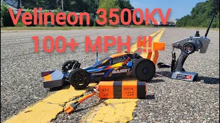 Traxxas Bandit Speed Run    100+ MPH on 6S Lipo!!!!