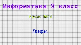 Информатика 9 класс (Урок№2 - Графы.)