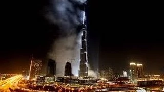 Dubai New Years 2014 Burj Khalifa tallest building ever fire works 01/01/14
