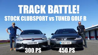 TRACK BATTLE! Mk8 Golf GTI Clubsport vs TUNED Mk7.5 Golf R