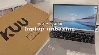 unboxing KUU yepbook laptop in 2022 🌼 budget laptop | asmr & aesthetic ✨