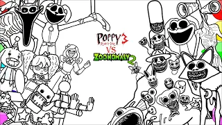 Poppy Playtime Chapter 3 vs ZOONOMALY 2 New Coloring Pages /How to Color All New Bosses and Monsters