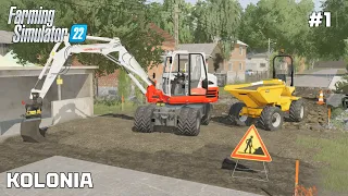 STARTING A NEW COMPANY | House Drainage Project | Public Works on Kolonia | Farming Simulator 22