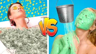 RICH STUDENT VS POOR STUDENT || Rich Girl Vs Broke Girl Funny Situations by Crafty Panda