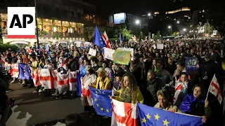 Thousands in Tbilisi, Georgia, demand withdrawal of bill dubbed 'Russian law' by critics