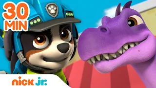 PAW Patrol Dinosaur Rescues! w/ Rex & Zuma 🦖 | 30 Minute Compilation | Nick Jr.