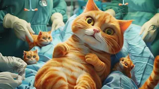 Meow sent his pregnant wife to the hospital, the ending was so touching#cat #cute