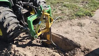 Our DIY Tractor Implement saved us a ton! Three point cable layer shank.