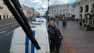 Russian police in Sankt Petersburg Russia