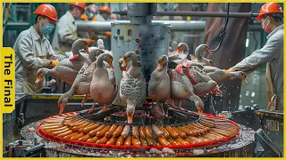 Surprising Truth Inside the Duck Sausage Factory in China | Food factory