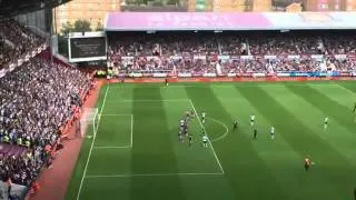 Pitch invader takes free kick during West Ham vs Tottenham