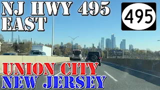 NJ 495 East - I-95 to New York City via Lincoln Tunnel - 4K Highway Drive